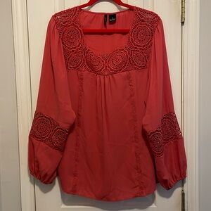Pink long sleeves blouse